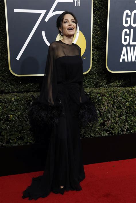 Angelina Jolie At 75th Annual Golden Globe Awards In