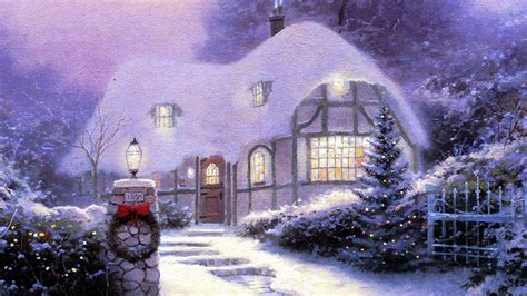 Christmas Cottage Wallpaper ·① Wallpapertag