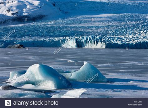 Icebergs In Frozen Lagoon In South Iceland Stock Photo Royalty Free