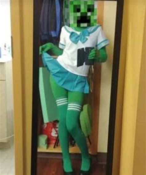 Pin By Stealer Of Memes On Memes Minecraft Halloween Costume Creepers Outfit Creeper Outfit