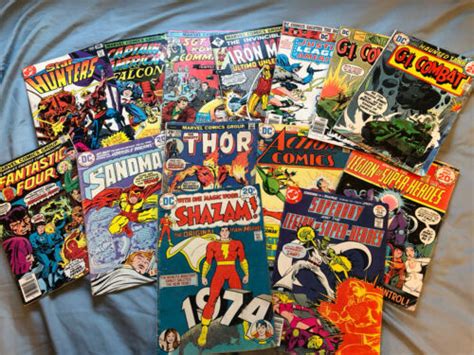 Mixed Lot Of 14 Rare Vintage Comic Books Marvel And