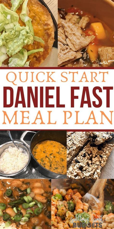 Printable Daniel Fast Meal Plan