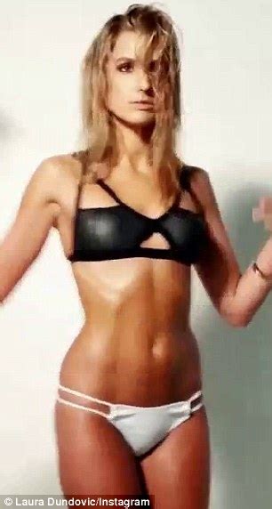 Laura Dundovic Strips Down To Skimpy Bikini For Cleo Photo Shoot
