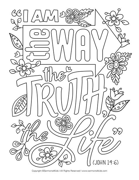 I Am The Way Coloring Page Sermons4kids