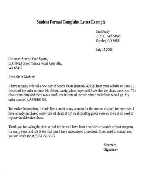 Free 11 Sample Formal Complaint Letter Templates In Pdf Ms Word