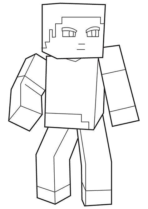 Steve Skin High Quality Free Coloring From The Category Minecraft
