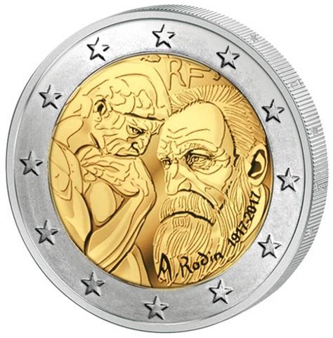 2 Euro Frankreich 100 Todestag Auguste Rodin 2017