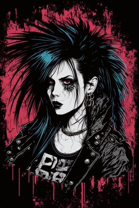 Queen Of Punk Rock Art Print Poster Etsy