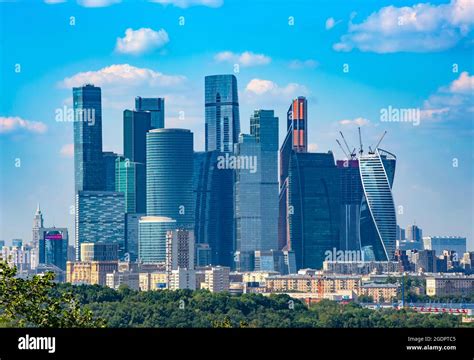 Skyscrapers Of The Moscow City International Business Center Stock