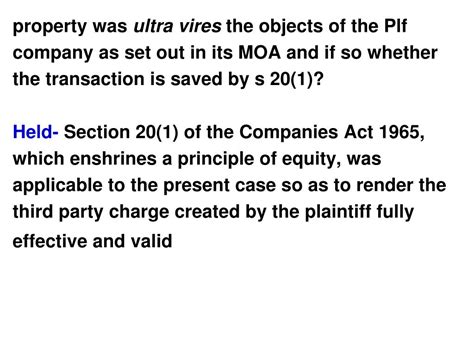 Summary Of Section 181 Companies Act 1965 Piers Payne