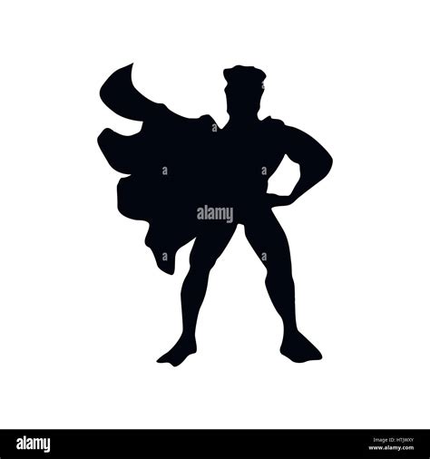 Superhero Man Silhouette Stock Vector Image Art Alamy