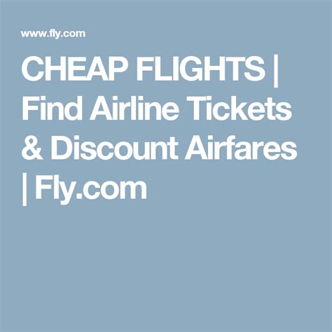 Cheap Flights Find Airline Tickets And Discount Airfares