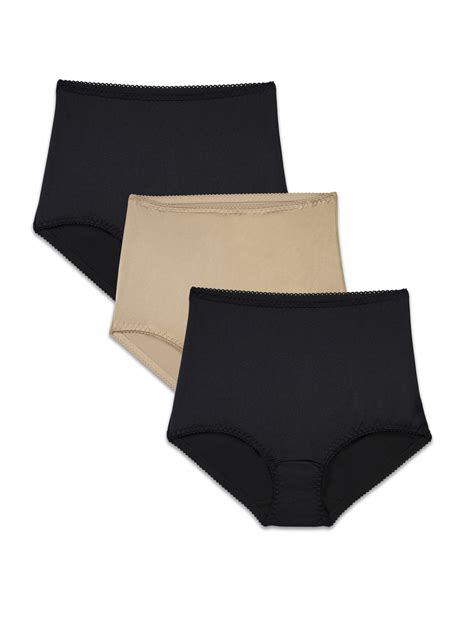 Barbra Womens Panties Full Coverage Satin Brief Small To Plus Sizes Multi Pack