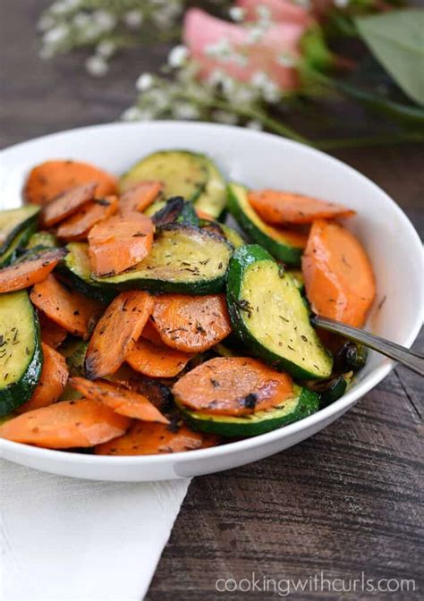 Sauteed Zucchini And Carrots Cooking With Curls