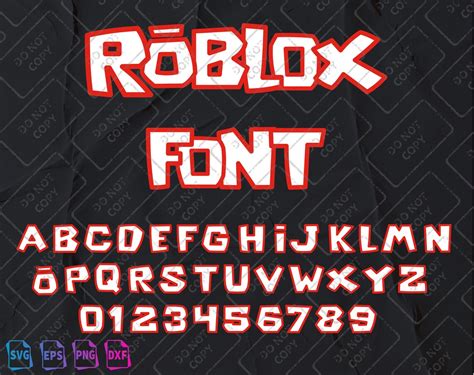 Roblox Game Font Svg Roblox Buchstaben Roblox Alphabet Etsy