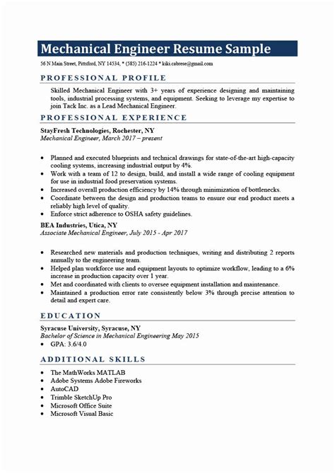 Writing a strong summary gives you a chance to show off your professional personality. 25 Mechanical Engineering Resume Template in 2020 ...