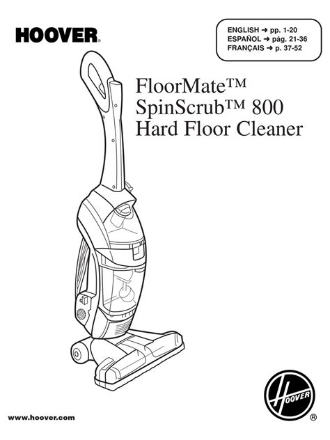 Manual For Hoover Spinscrub 50