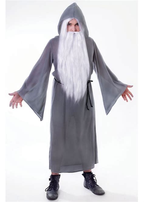 Adult Gandalf Style Grey Wizard Robe Costume