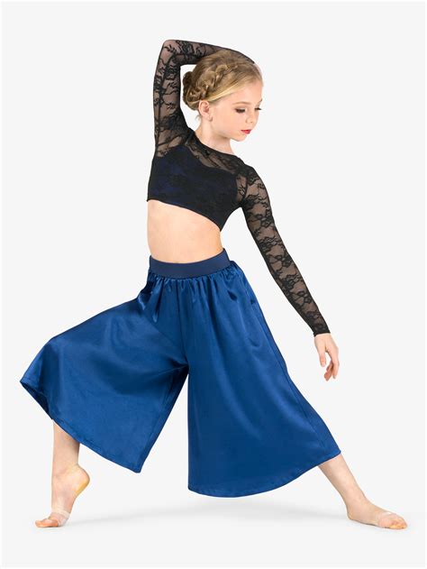 Girls Lace And Satin 2 Piece Dance Costume Set Elisse By Double