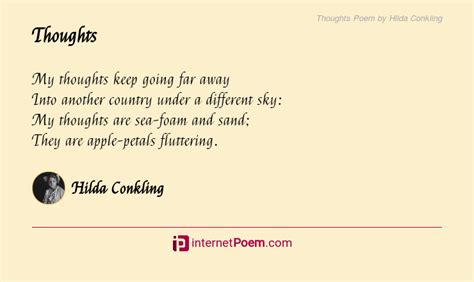 Thoughts Poem By Hilda Conkling