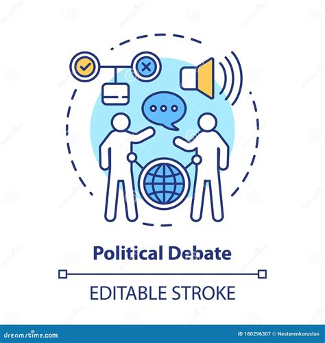 Elections Concept Icon Political Debate Talking To Election Opponent