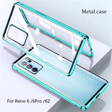 Magnetic Metal Phone Case For Oppo A95 A55 Reno 6 8 8z 5g Shockproof