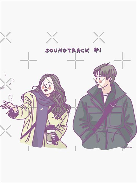 K Drama Soundtrack 1 Illustrtaion Art Sticker By Ssonggita Redbubble
