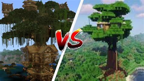 Epic Minecraft Treehouse Building Contest Our First Video Youtube