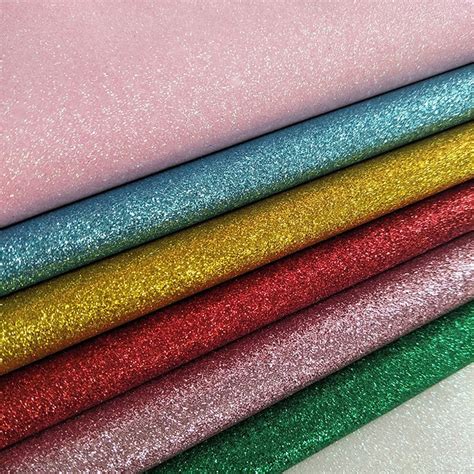 Buy 100cm140cm Glitter Synthetic Leather Fabrics Pu
