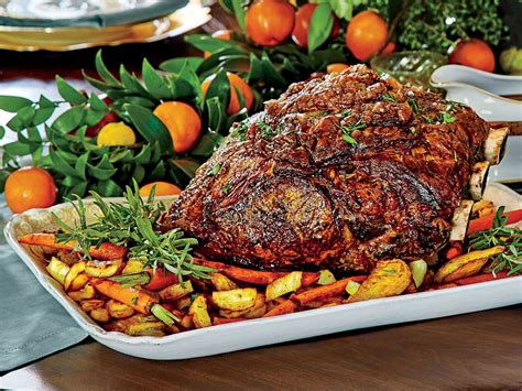 Just get that idea out of your. Peppercorn-Crusted Standing Rib Roast with Roasted ...