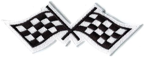 Checkered Flag Car Racing Embroidered Applique Iron On Patch S 1132 We