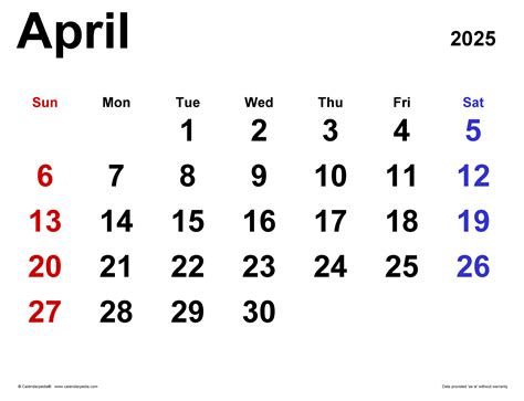 2025 April Calendar With Holidays South African American - cassi nalani