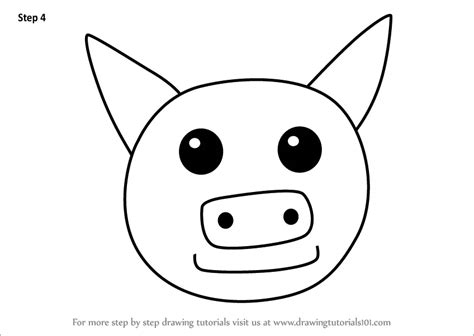 How To Draw A Pig Face For Kids Animal Faces For Kids Step By Step