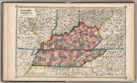 Kentucky And Tennessee David Rumsey Historical Map Collection