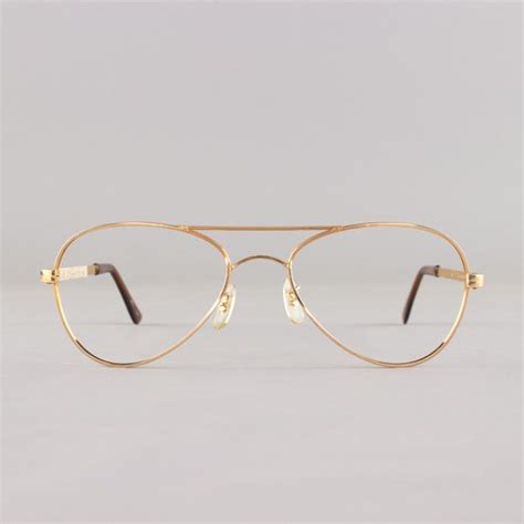 80s gold aviator glasses frames 1980s gold electrop… gem