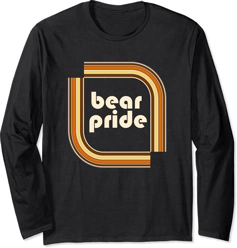Bear Pride Gay Bear Retro Lgbt Gay Pride Long Sleeve T Shirt Amazon