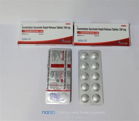 Sumatriptan Succinate 100 Mg Tablet At Rs 810 Stripe In Nagpur ID