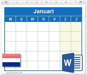 Download and print the best free pdf calendar templates for the year 2021. 2021 Kalender met Nederlandse feestdagen - MS Word Download