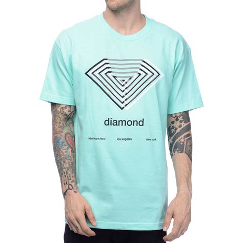Diamond Supply Co Diamond Overlay Blue T Shirt Zumiez Diamond