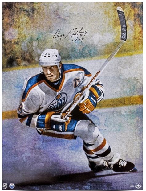 Art Country Canada Wayne Gretzky Autographed Signed Print Supreme Force