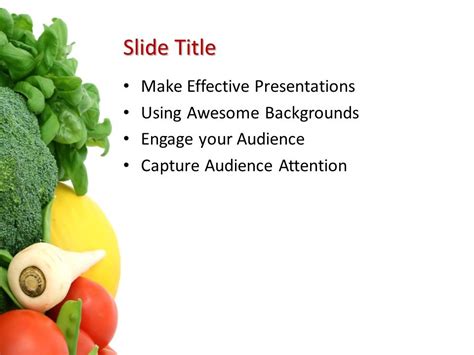 160900 Vegetables Template 4x3 3 Free Powerpoint Templates