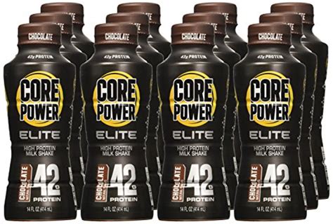 High 42g protein chocolate milk shake. Core Power Elite by fairlife High Protein (42g) Milk Shake ...