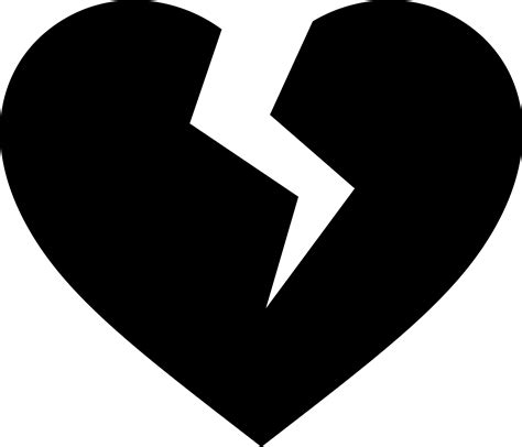 Clipart Broken Heart Icon