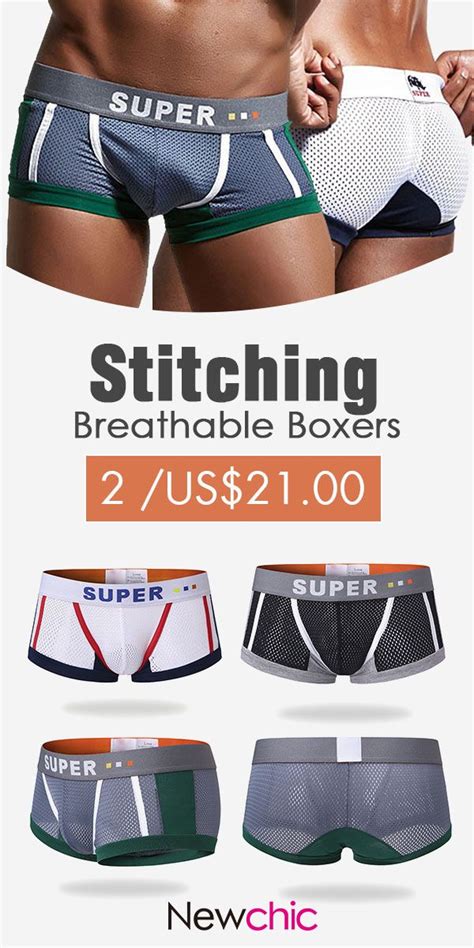【47 off】sexy mesh breathable sweat absorbent u convex boxer underwear for men menswear