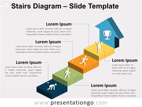 Stairs Diagram For Powerpoint Powerpoint Icon