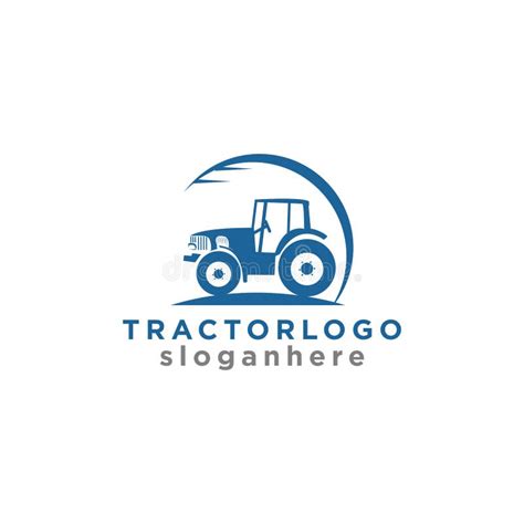 Vintage Farm Tractor Logo Design Vector Agriculture Farmer Logo