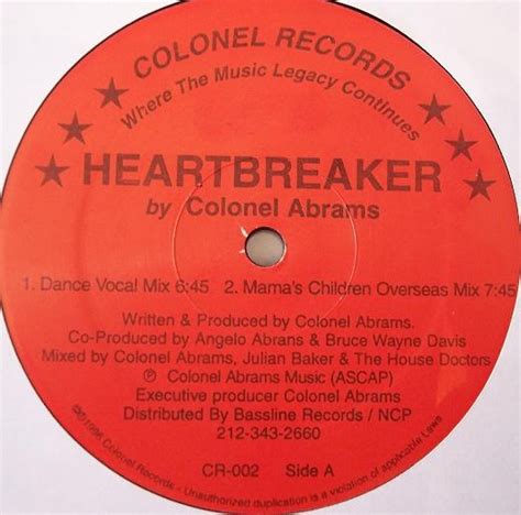 Autumn 66 Records Colonel Abrams Heartbreaker Usa 12 Vinyl Single For