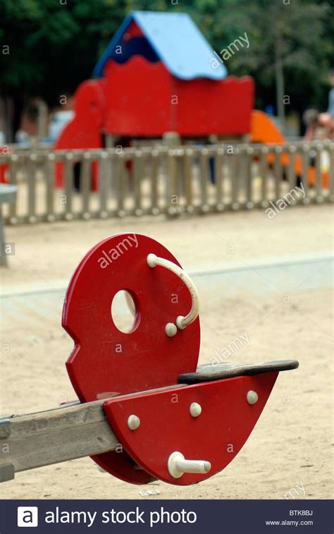 Empty Playground At Barcelona Spain Stock Photo Alamy