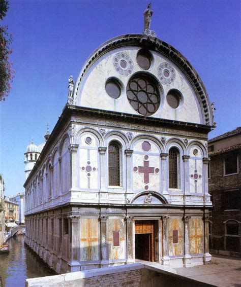 Santa Maria Dei Miracoli Façade And Left Side By Lombardo Pietro