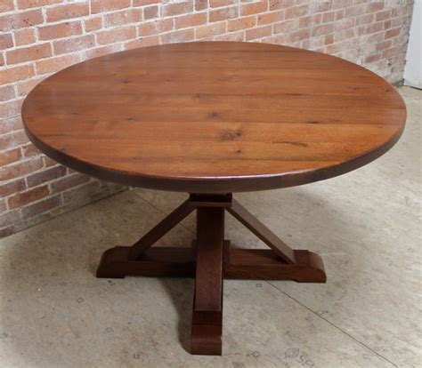 Easy to build base from 2x4s. Round Reclaimed Barn Wood Dining Table - Farmhouse ...